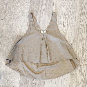 Koch Babydoll Racerback top in silver revolver print.
